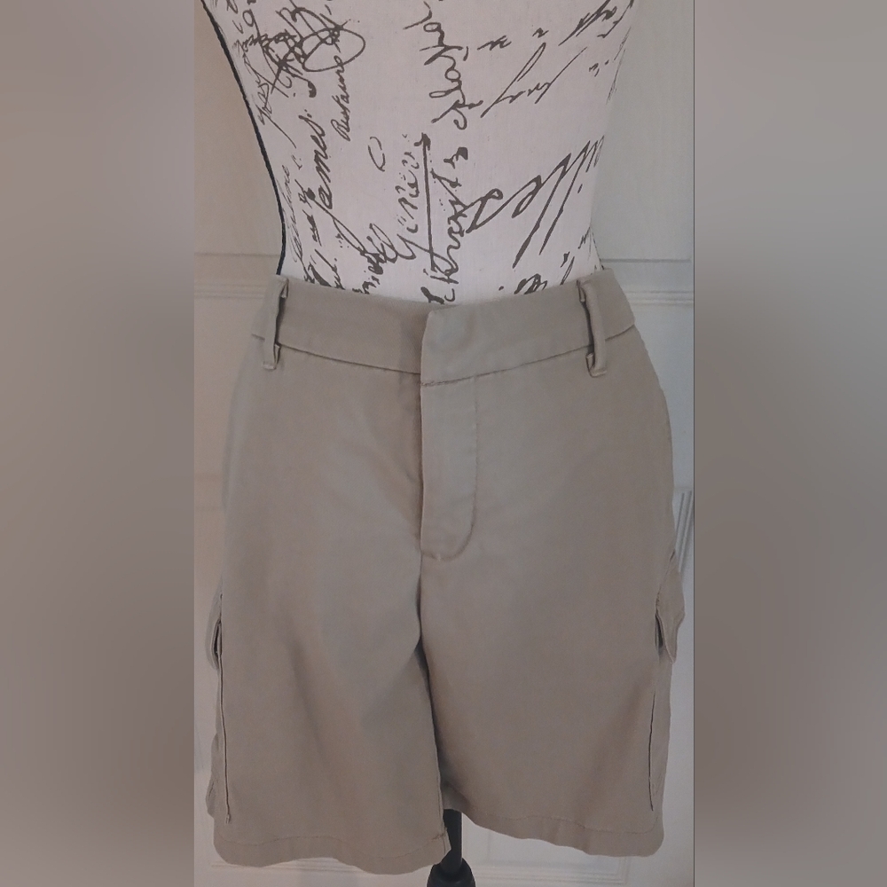 5/$25 Dickies Womens Perfectly Slimming Beige Cargo Shorts